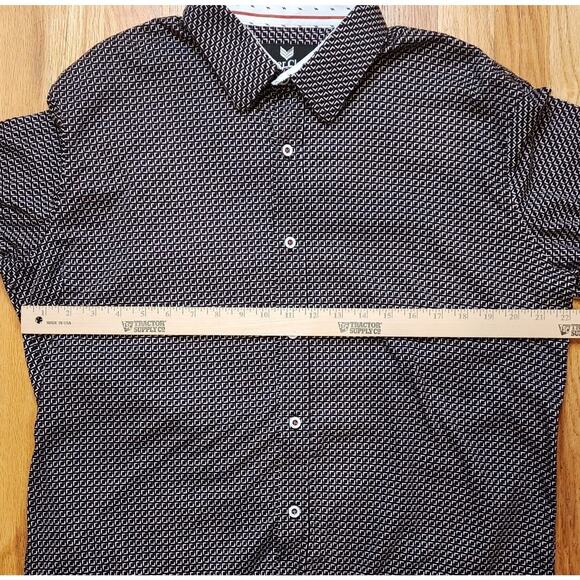 Butter Cloth Shirt Mens XL Regular Fit Geometric Long Sleeve Black Red White - Picture 5 of 8